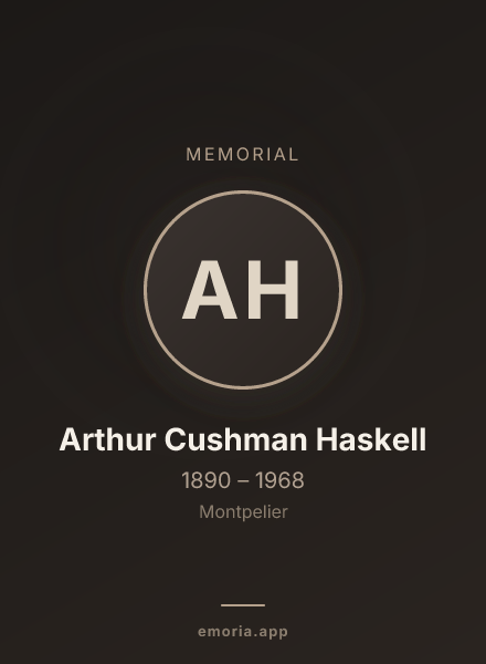 Memorial portrait of Arthur Cushman Haskell