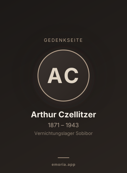 Gedenkportrait von Arthur Czellitzer