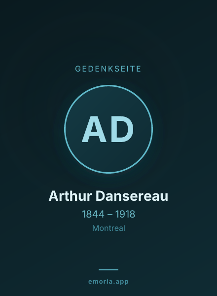 Gedenkportrait von Arthur Dansereau