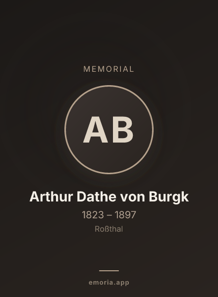 Memorial portrait of Arthur Dathe von Burgk
