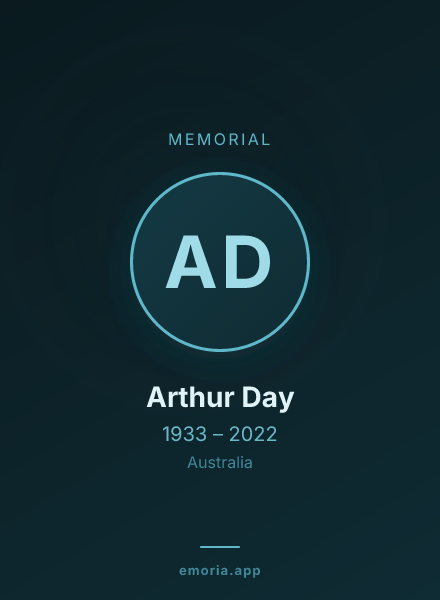 Memorial portrait of Arthur Day