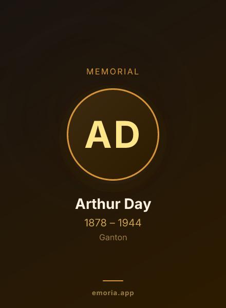 Memorial portrait of Arthur Day