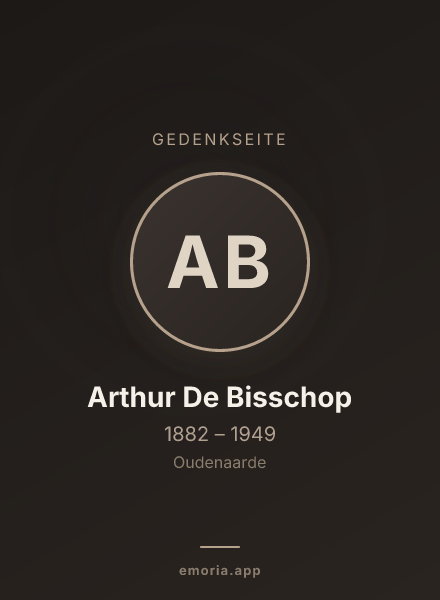 Gedenkportrait von Arthur De Bisschop