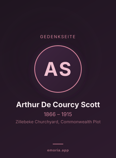 Gedenkportrait von Arthur De Courcy Scott
