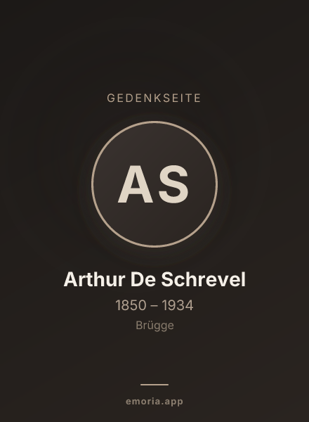 Gedenkportrait von Arthur De Schrevel