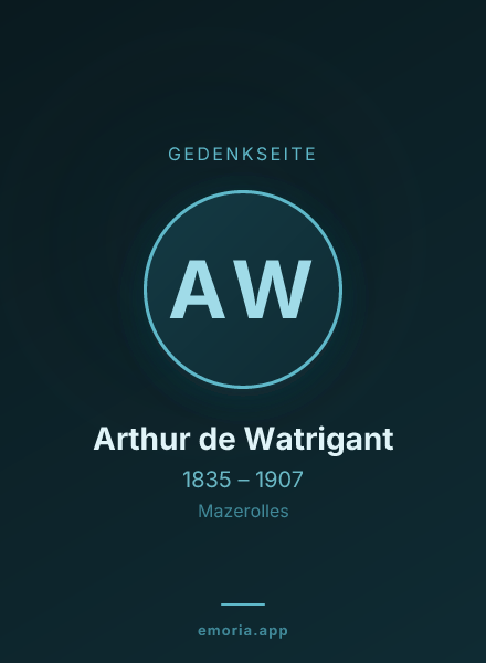 Gedenkportrait von Arthur de Watrigant