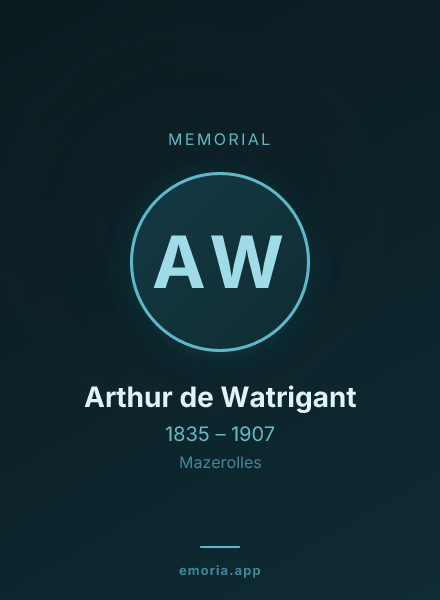 Memorial portrait of Arthur de Watrigant