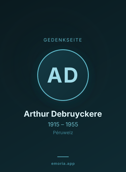 Gedenkportrait von Arthur Debruyckere