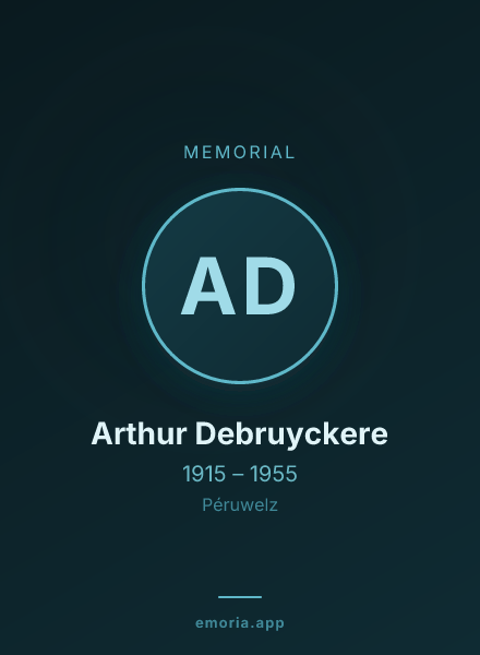 Memorial portrait of Arthur Debruyckere