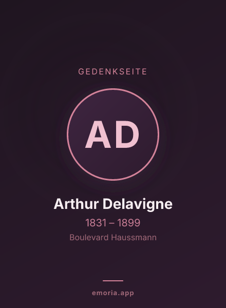Gedenkportrait von Arthur Delavigne