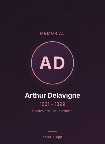 Memorial portrait of Arthur Delavigne