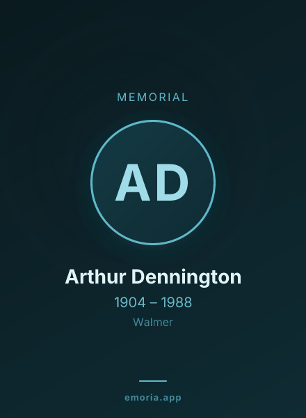 Memorial portrait of Arthur Dennington
