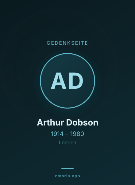 Gedenkportrait von Arthur Dobson