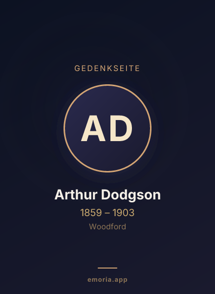 Gedenkportrait von Arthur Dodgson