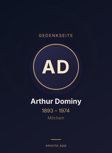 Gedenkportrait von Arthur Dominy