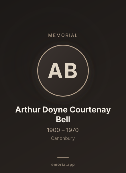 Memorial portrait of Arthur Doyne Courtenay Bell