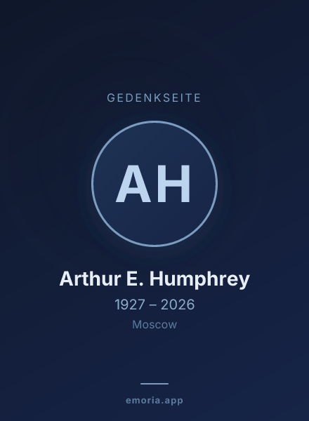 Gedenkportrait von Arthur E. Humphrey