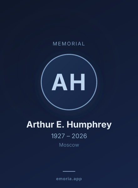 Memorial portrait of Arthur E. Humphrey