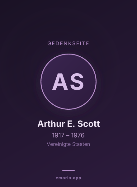 Gedenkportrait von Arthur E. Scott