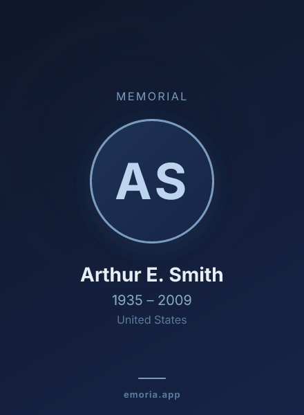 Memorial portrait of Arthur E. Smith