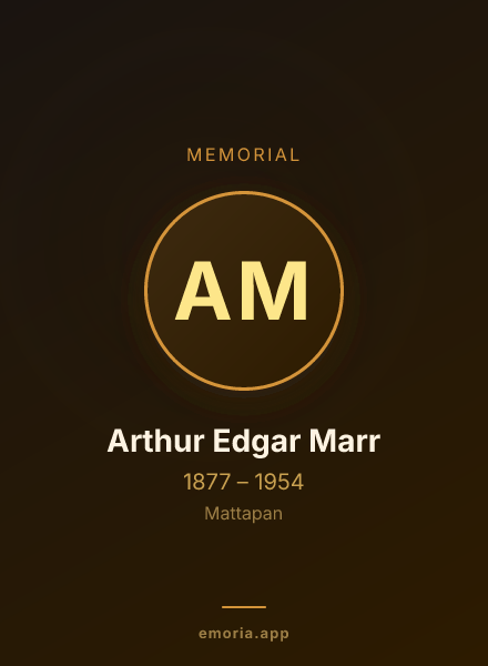 Memorial portrait of Arthur Edgar Marr