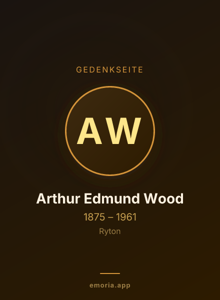 Gedenkportrait von Arthur Edmund Wood