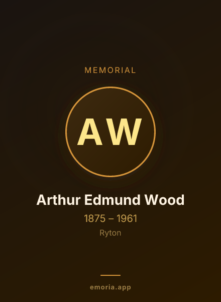 Memorial portrait of Arthur Edmund Wood