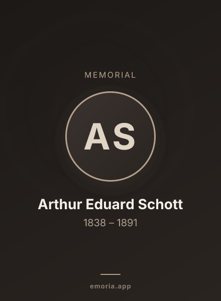 Memorial portrait of Arthur Eduard Schott