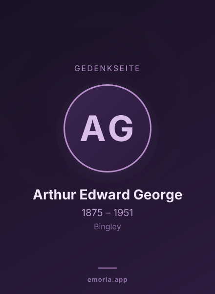 Gedenkportrait von Arthur Edward George