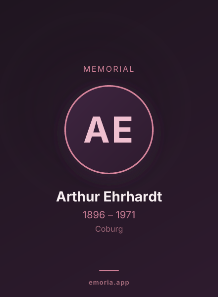 Memorial portrait of Arthur Ehrhardt