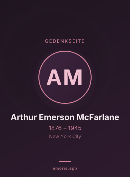 Gedenkportrait von Arthur Emerson McFarlane