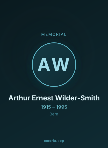 Memorial portrait of Arthur Ernest Wilder-Smith