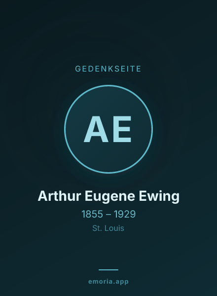 Gedenkportrait von Arthur Eugene Ewing
