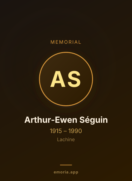 Memorial portrait of Arthur-Ewen Séguin