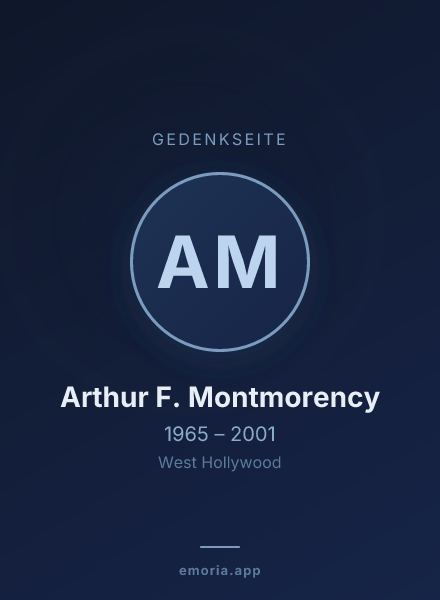 Gedenkportrait von Arthur F. Montmorency