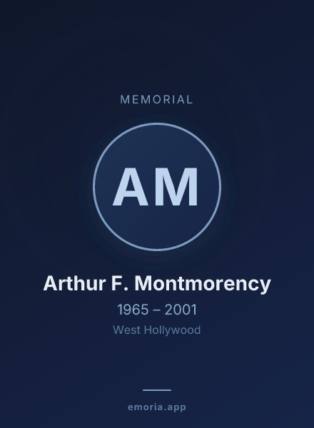 Memorial portrait of Arthur F. Montmorency