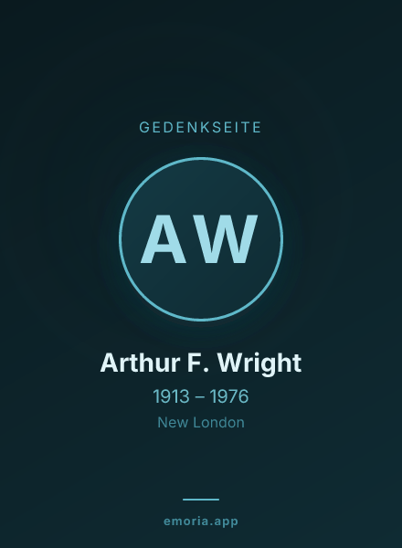 Gedenkportrait von Arthur F. Wright
