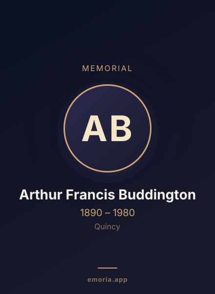 Memorial portrait of Arthur Francis Buddington