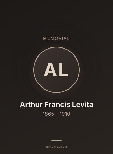 Memorial portrait of Arthur Francis Levita