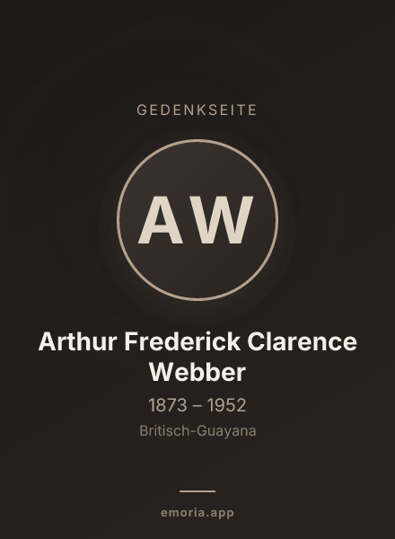 Gedenkportrait von Arthur Frederick Clarence Webber