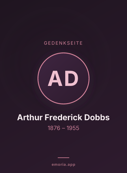 Gedenkportrait von Arthur Frederick Dobbs
