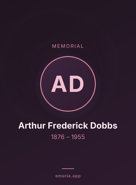 Memorial portrait of Arthur Frederick Dobbs
