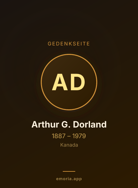 Gedenkportrait von Arthur G. Dorland