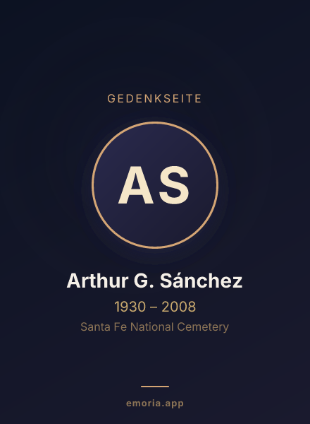Gedenkportrait von Arthur G. Sánchez