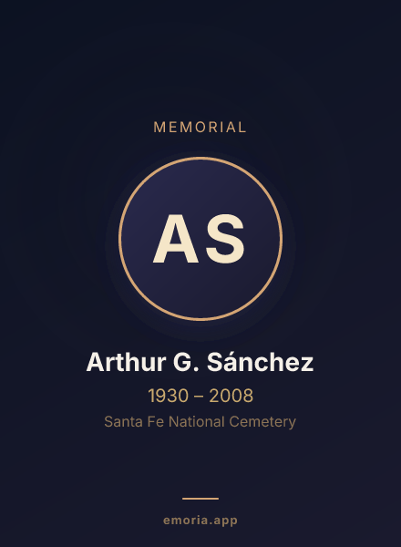 Memorial portrait of Arthur G. Sánchez