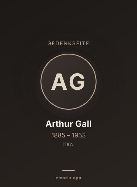 Gedenkportrait von Arthur Gall