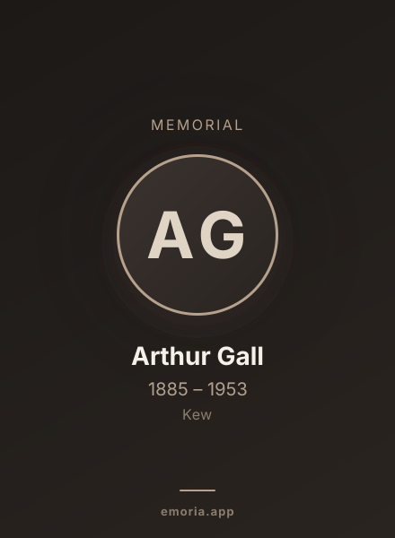 Memorial portrait of Arthur Gall