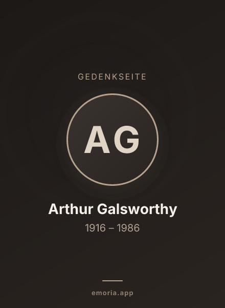 Gedenkportrait von Arthur Galsworthy