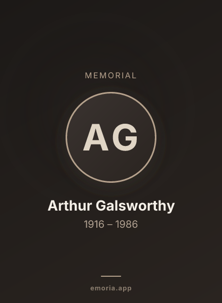 Memorial portrait of Arthur Galsworthy