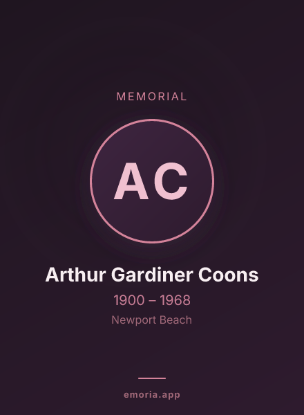 Memorial portrait of Arthur Gardiner Coons